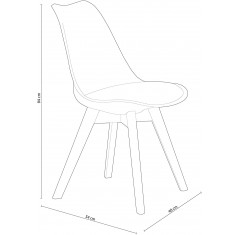 Silla comedor Modelo Bistro Negro