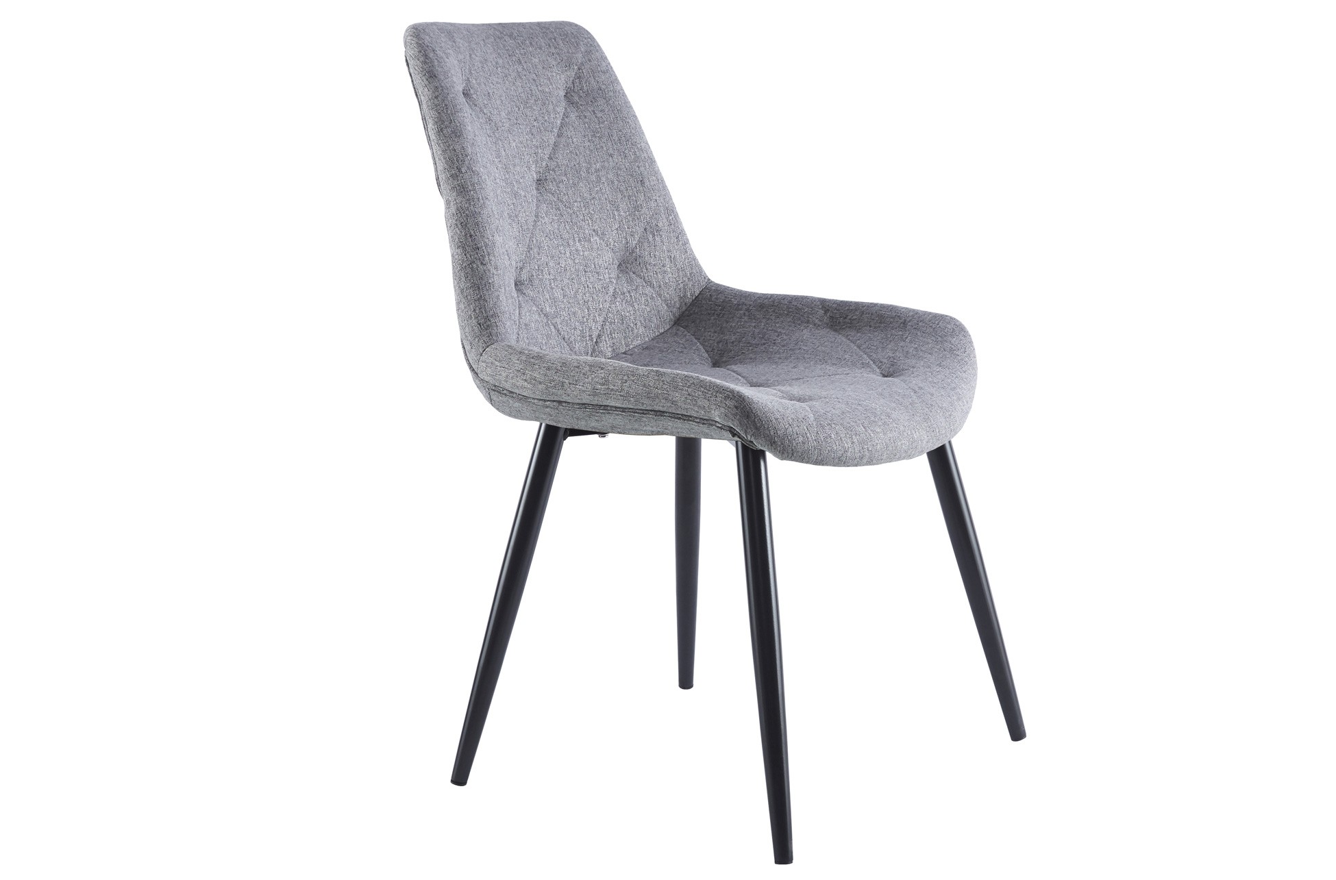 Pack 4 Sillas de Comedor Marlene Tejido Gris y  patas en Negro