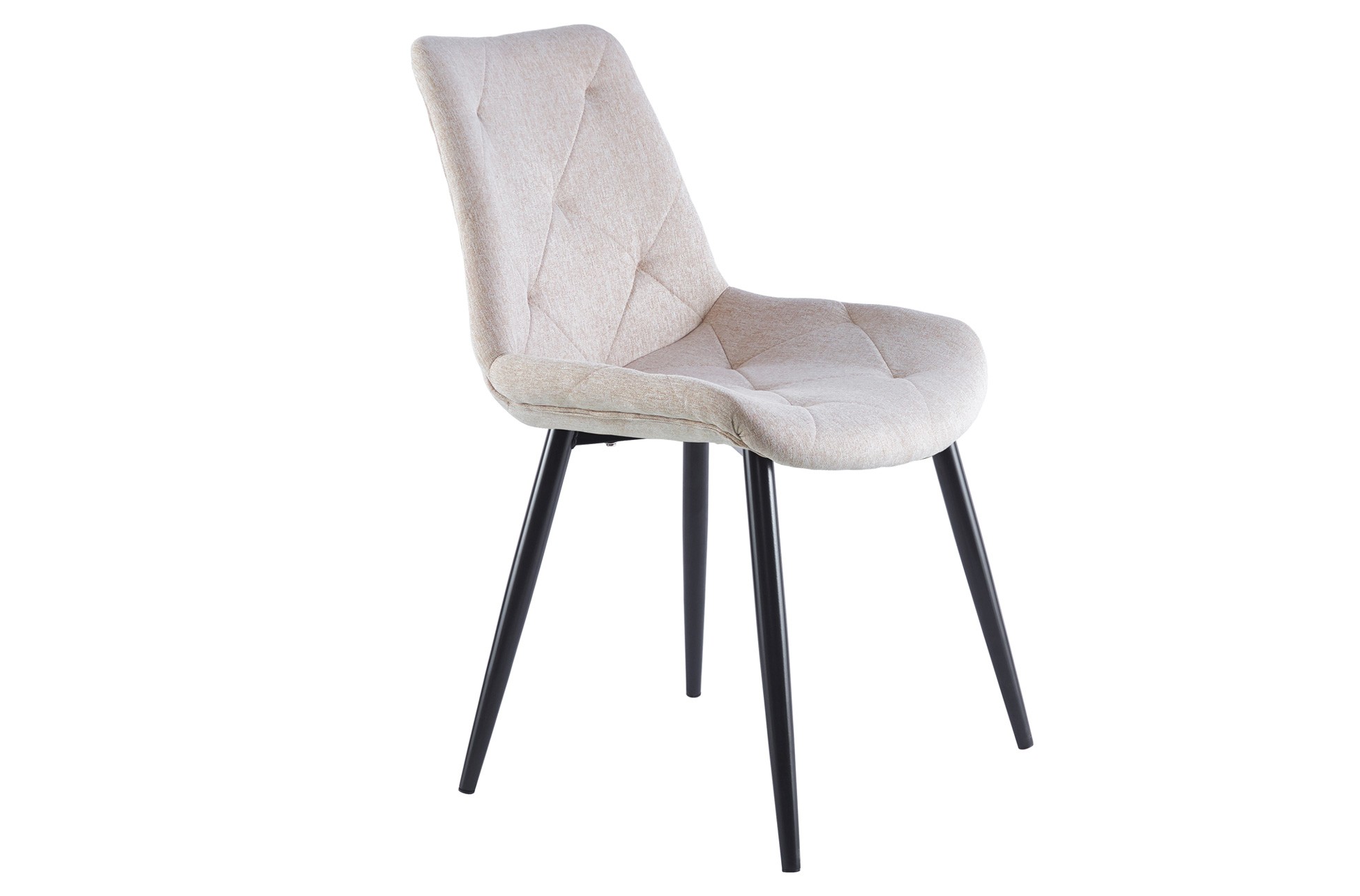 Pack 4 Sillas de Comedor Marlene Tejido Beige y  patas en Negro